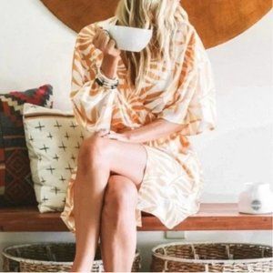 Maison Du Soir Magnolia Luxe Palm Kimono Robe